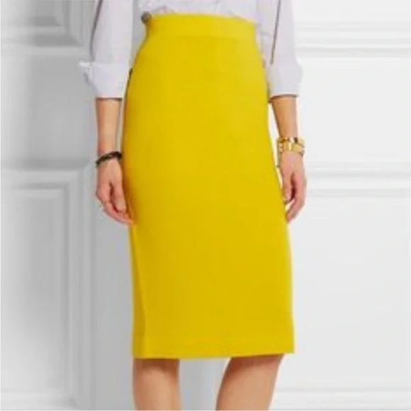 J.Crew yellow merino wool knit pencil skirt size small - Picture 14 of 14